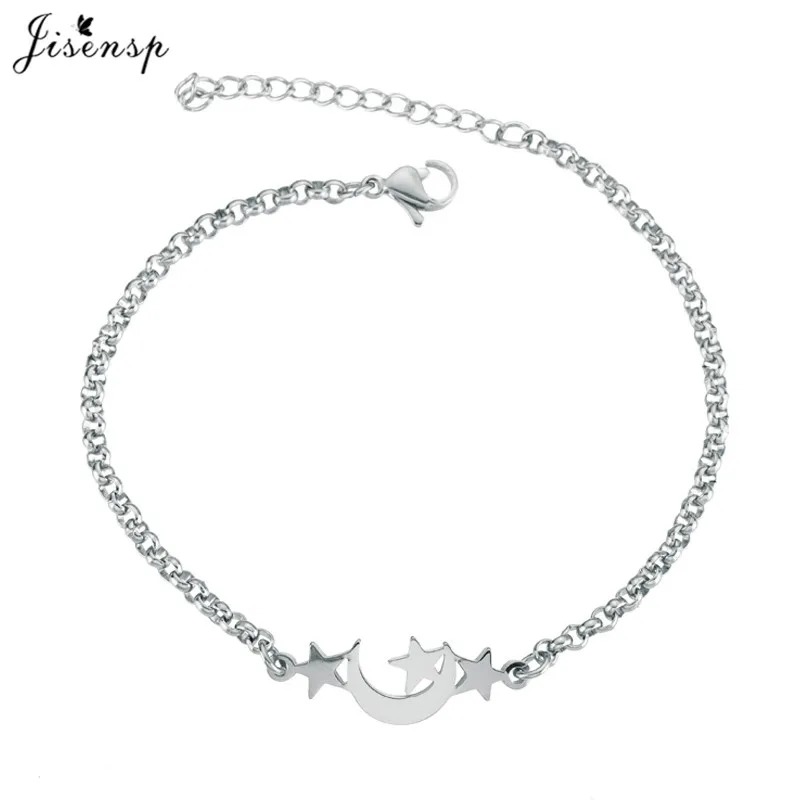 Jisensp браслеты с бабочками, слонами, браслеты с животными, цепочка, браслет, женские браслеты из нержавеющей стали, аксессуары для женщин - Окраска металла: SL147S