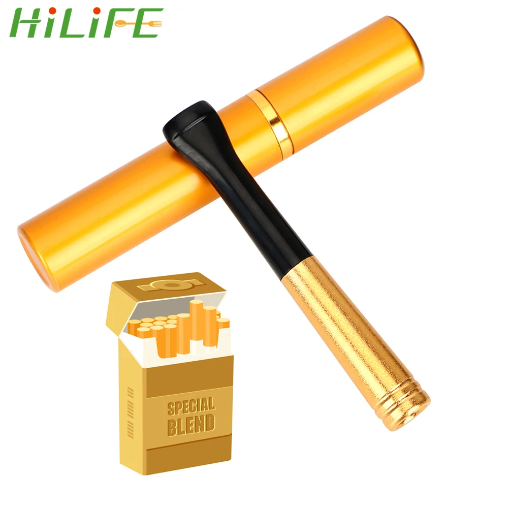 

HILIFE Portable Cleanable Filter Cigarette Holder Creative Reusable Tobacco Cigarette Filter Smoking Tools Reduce Tar