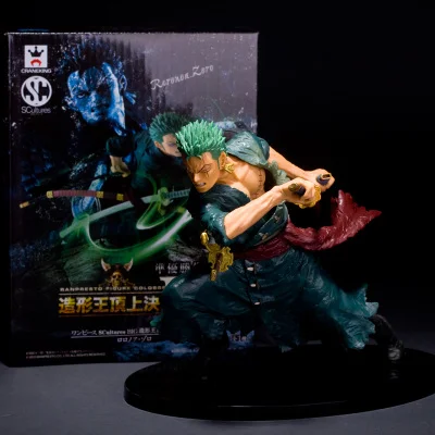 Аниме One Piece Roronoa Zoro Размер 15 см в коробке ПВХ экшн-фигурка Коллекционная модель