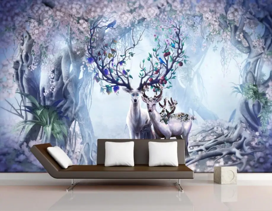 Beibehang скандинавский лес фото обои 3D пейзаж Фреска гостиная спальня ТВ диван фон обои покрытие домашний декор - Цвет: 15485890