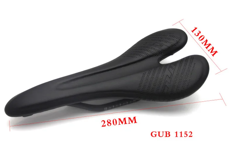

GUB 1152 Black Hollow Lightweight Saddle 280*130mm Carbon Fiber Cycling Bike Saddle Seat Cushion MTB Mountain Road Bike Seat Pad