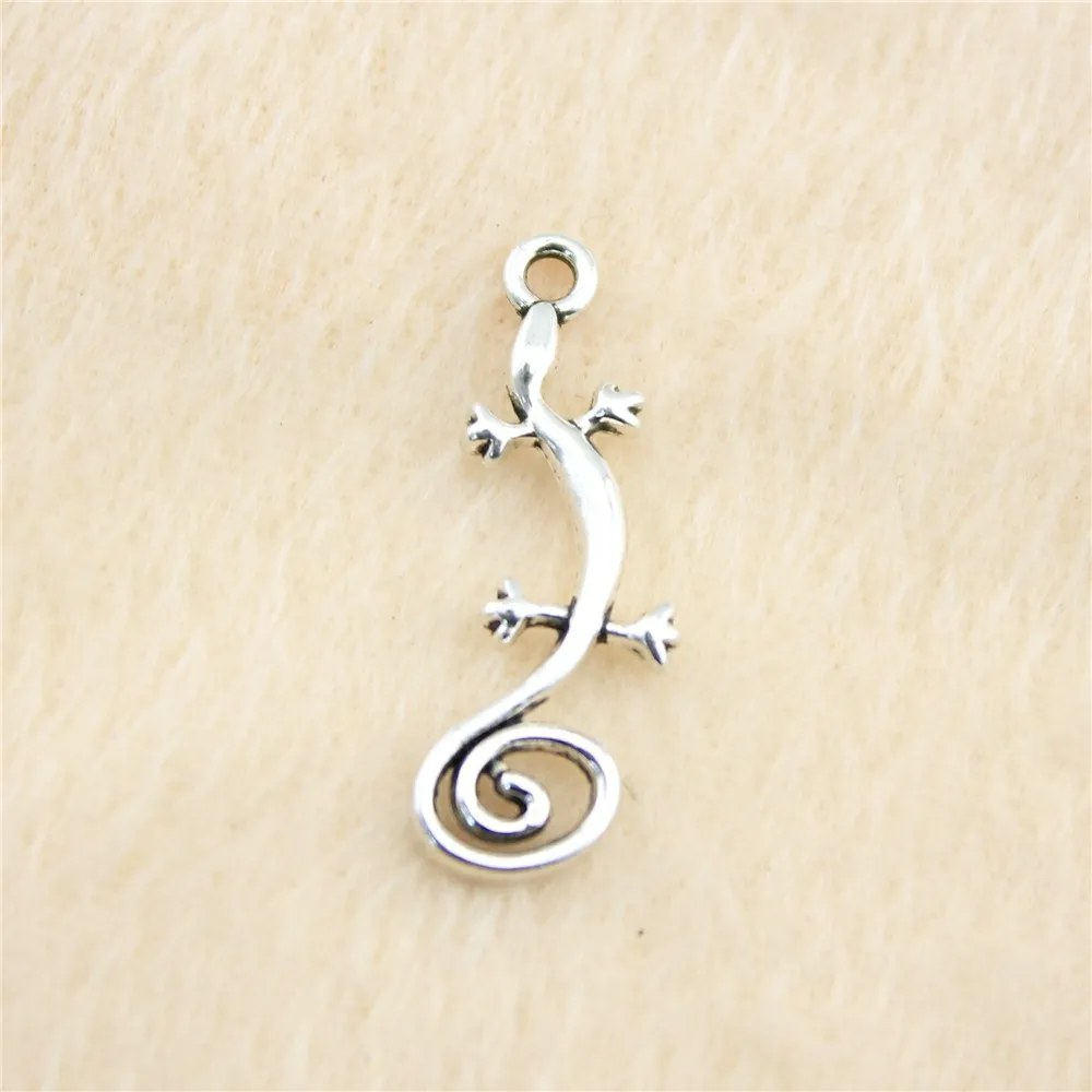 

80pcs/lot 29*11mm ancient silver Gecko charm Pendants DIY jewelry for bracelet necklace earring