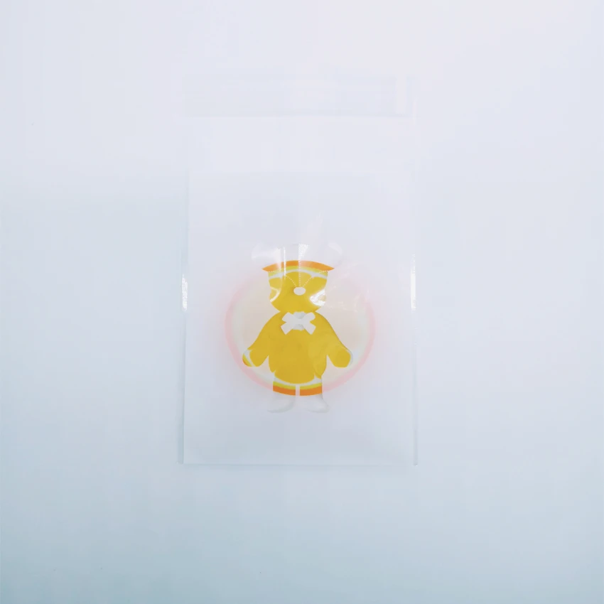 100 шт./лот 10x10 см белая упаковка для печенья Kawaii Bear самоклеящиеся пластиковые