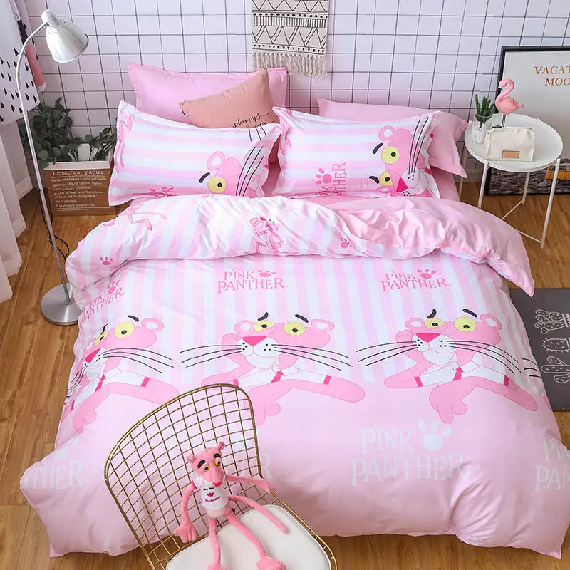 

2019 new cartoon bedding 4 sets of quilt cover sheets pillowcase，Home Textile King size bed set,bedclothes，Wholesale