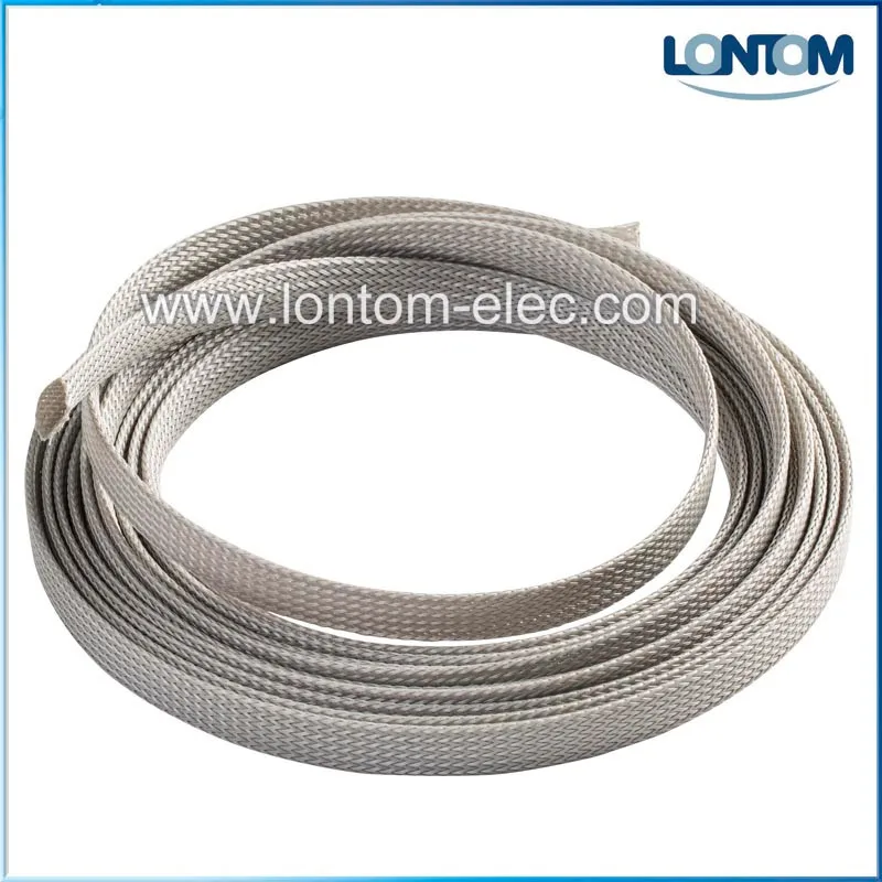 Gray PET braided sleeving
