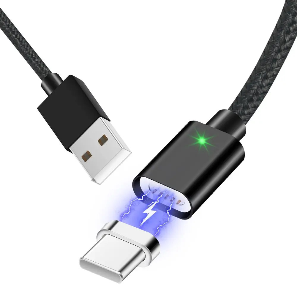 

Micro USB Cable Magnetic Cable 3A Fast Charge 1m Android Mobile Quick Charging Magnet Cord Dust Plug Phone Data Cord