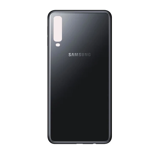 Чехол для samsung Galaxy A7 версия A730x A750 SM-A730x задняя крышка чехол для телефона стеклянная задняя крышка - Цвет: black