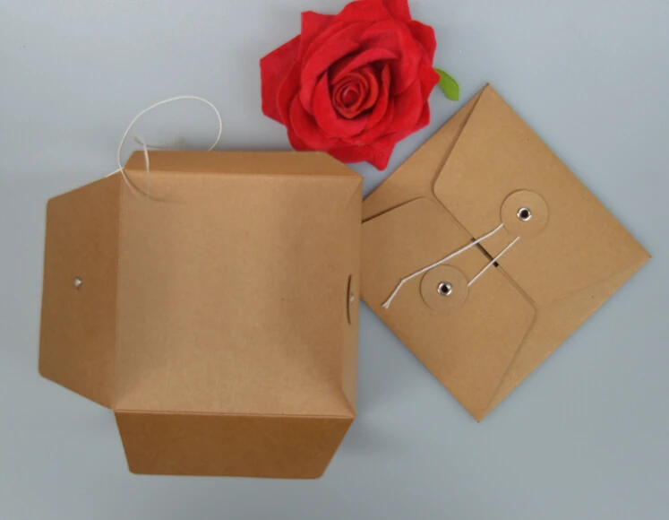 size 12 8 12 8cm retro envelope shape cd dvd kraft paper box bag blank dvd size