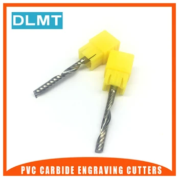

1PC One Flute d4x32x4Dx55 4mm 32mm long Wood Milling Cutter high quality PVC Carbide Engraving Cutters CNC router bits acrylic
