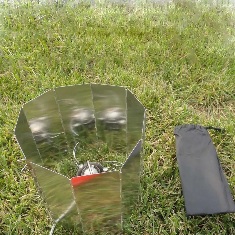 

9 Pcs Aluminium Alloy Plates Wind Deflectors Foldable Outdoor Camping Cooking Gas Stove Wind Shield Screens Windshield
