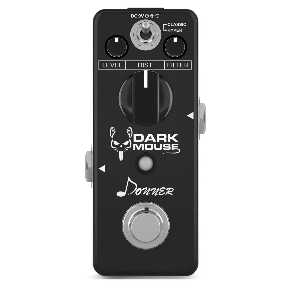 Donner Dark Mouse дисторсия гитарный эффект педаль новый двойной режим Классическая Hyper