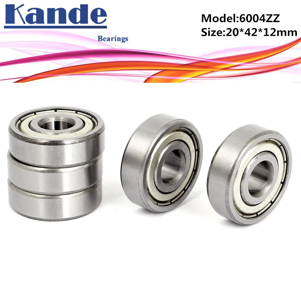 6004 ZZ Bearing 2pcs ABEC-5 High quality 6004ZZ Single Row Deep Groove ball bearing 6004-2Z 20x42x12 mm