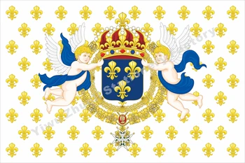 

Royal Standard of the King of France 150X90cm (3x5FT) 120g 100D Polyester Double Stitched High Quality Banner Free Shipping