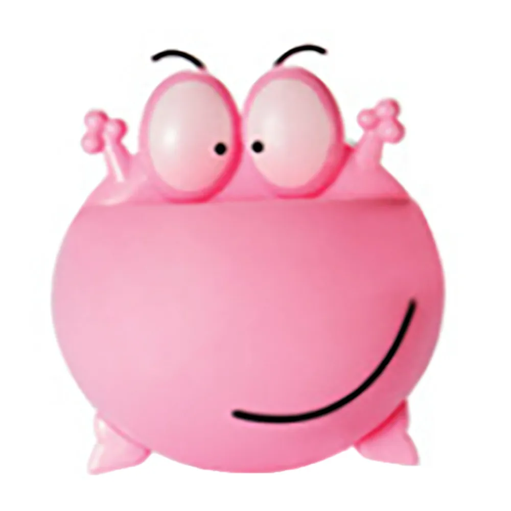 1 шт. модная головка лягушки держатель для зубных щеток Милая мультяшная присоска крючок для зубной щетки держатель для ванной комнаты Набор бытовой держатель для ванной комнаты - Цвет: Pink