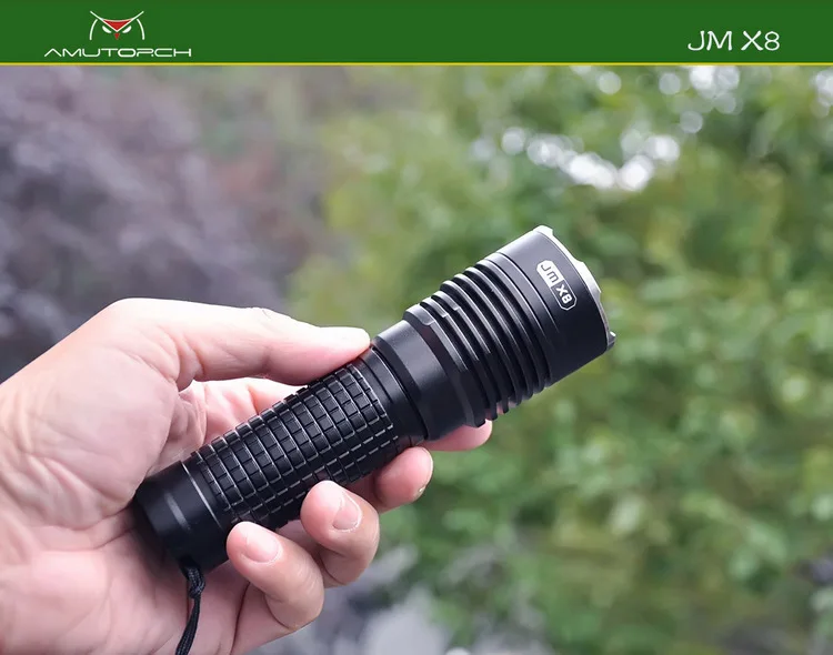 Amutorch X8 новейший CREE XPL HD 1200 люмен портативный тактический светодиодный фонарик 1*26650 фонарик