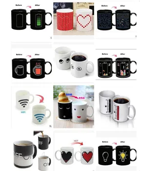 

11 Colors New Originality Discoloration Coffee Ceramics Cup Change Sense Discoloration Mug Caneca Tea Cups Caneca Tazas