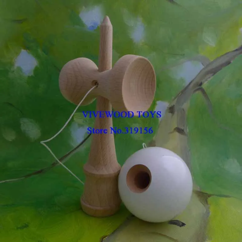 Глянцевая Kendama с полиуретановым покрытием краски, традиционный Kendama, стандартный 18 см, 10 цветов на выбор, Классический PU Kendama, дешевле Kendama - Цвет: White PU Kendama