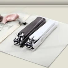 Carbon Steel Nail Clipper Cutter Professional Manicure Trimmer Toe Nail Clipper with Clip Catcher black white large carbon steel nail clipper cutter professional manicure trimmer high quality toe nail scissors clip catcher