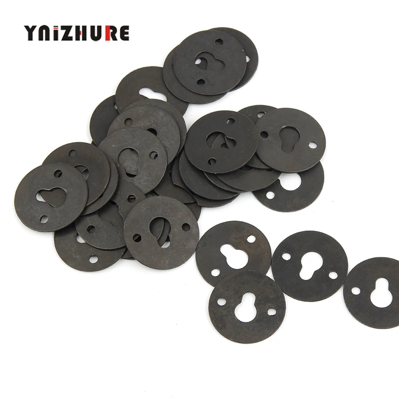 

100PCS Round Hanging Picture oil Painting Mirror Frame Hooks Hangers With Screws,Black Tone,25mm