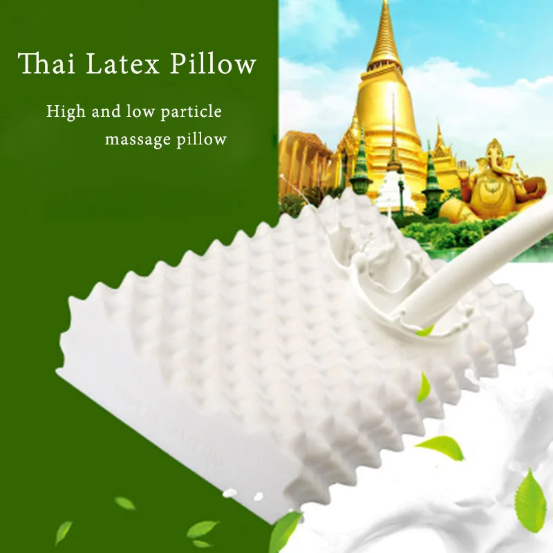 Новинка Таиланд натуральный латекс Подушка для массажа шеи сердечник защита «дышащая» Подушка kissen Almohada шейный мягкий