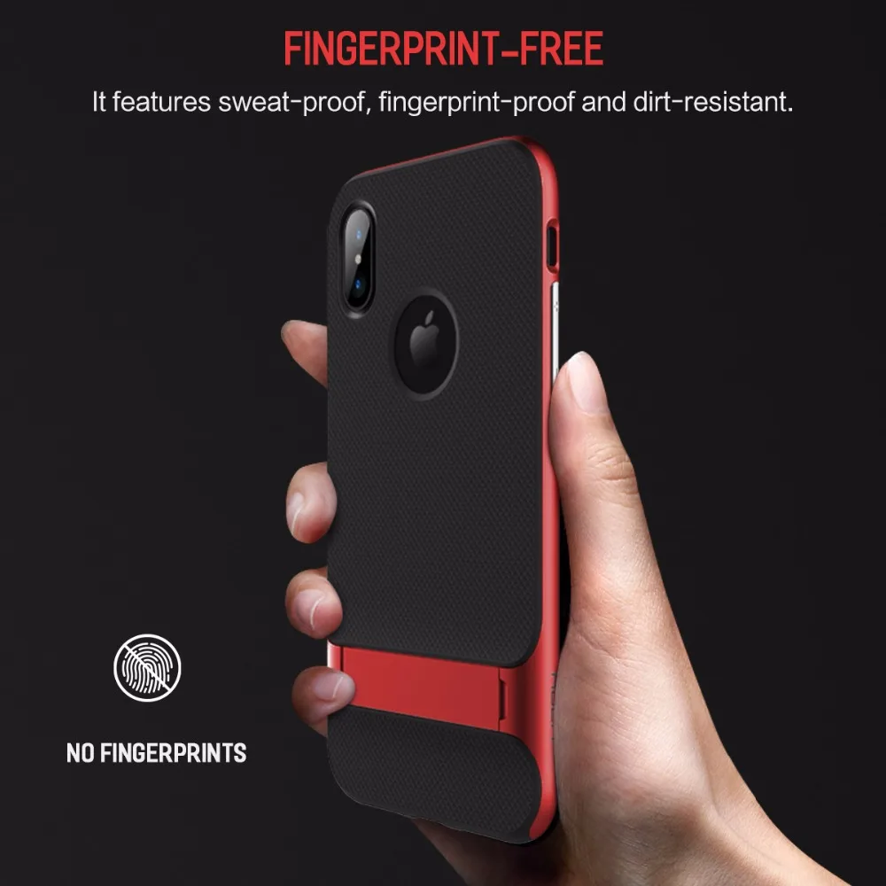 ROCK 3D Case for iphone X XS Capa Kickstand Capinhas TPU+PC Holder Stand Back Cover for iPhoneX 10 Shell