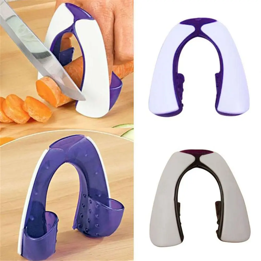 Кухня удобный пластиковый щит Безопасный ломтик кости нож Защита Защитные накладки на пальцы кухонный инструмент