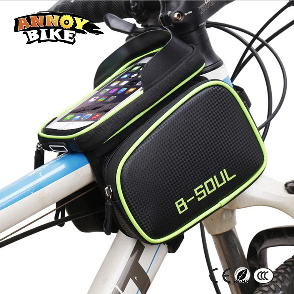 6.2" Bicycle Front Bag Accessory Waterproof 6.2" Touch Screen Phone Bag