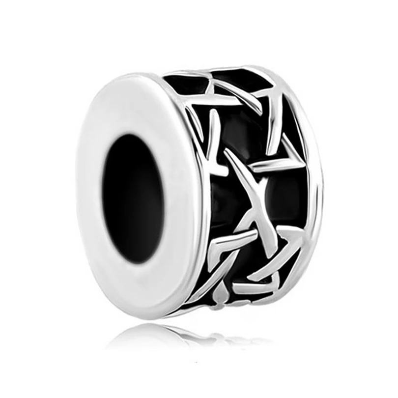 

Glamour beads new products Europe and the United States popular six-pointed star religious charm beads suit fit Pandora bracelet