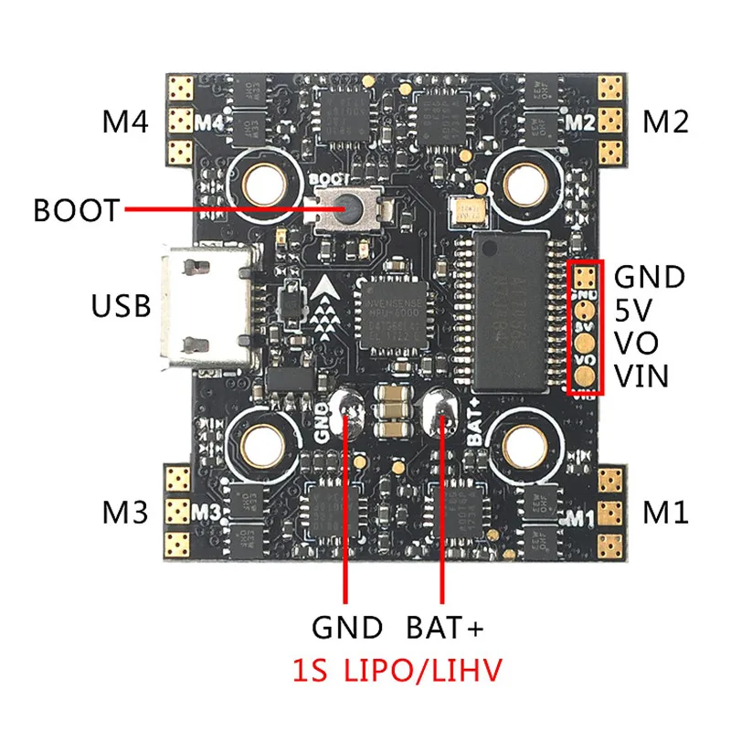 

Fusion X3 F3 w OSD 1S Brushless Flight Controller Integrated GHOST 4-in-1 ESC for 60mm wheelbase Frame RC Racing Drone