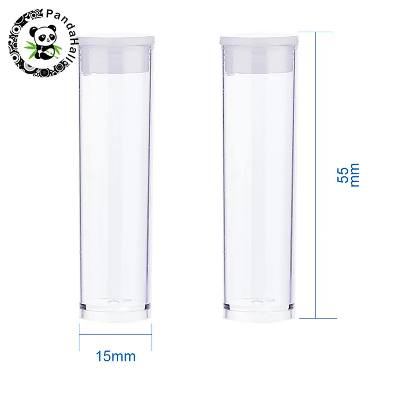 Tubos de plástico transparente, 50-100 peças recipientes