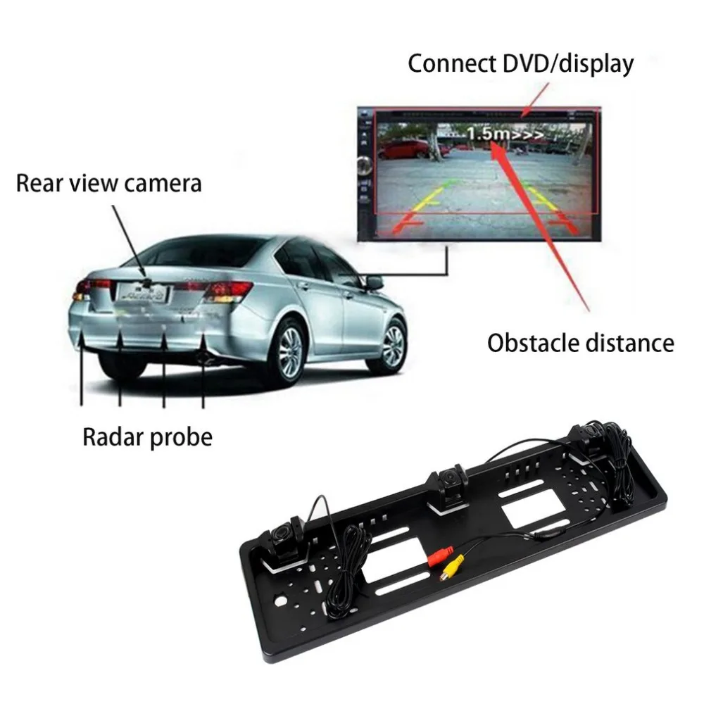 

Car Licence Plate Camera Parking Sensor LED Display Universal Video Parking Assistance Reversing Radar Rear View Alarm System