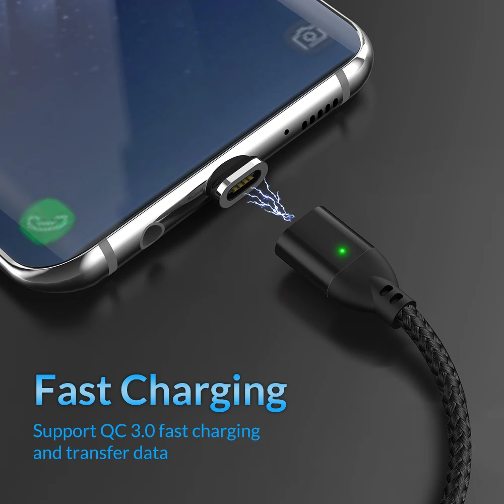 TOPK Магнитный кабель USB C Micro быстрой зарядки синхронизации данных Тип usb для samsung
