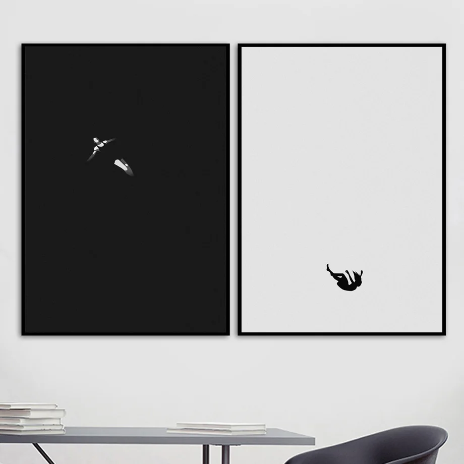 

Wall Art Canvas Painting Abstract Girl Alone Meditation Art Prints Nordic Posters And Prints Wall Pictures For Living Room Decor