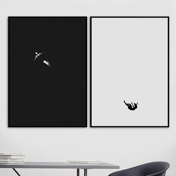 

Wall Art Canvas Painting Abstract Girl Alone Meditation Art Prints Nordic Posters And Prints Wall Pictures For Living Room Decor
