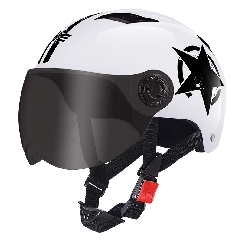 Andes мотоциклетный шлем для езды на скутере унисекс Ветрозащитный шлем с защитой от ультрафиолета флип-ап 2 козырька шлем для мотокросса Casco Moto - Цвет: 316-01-White3