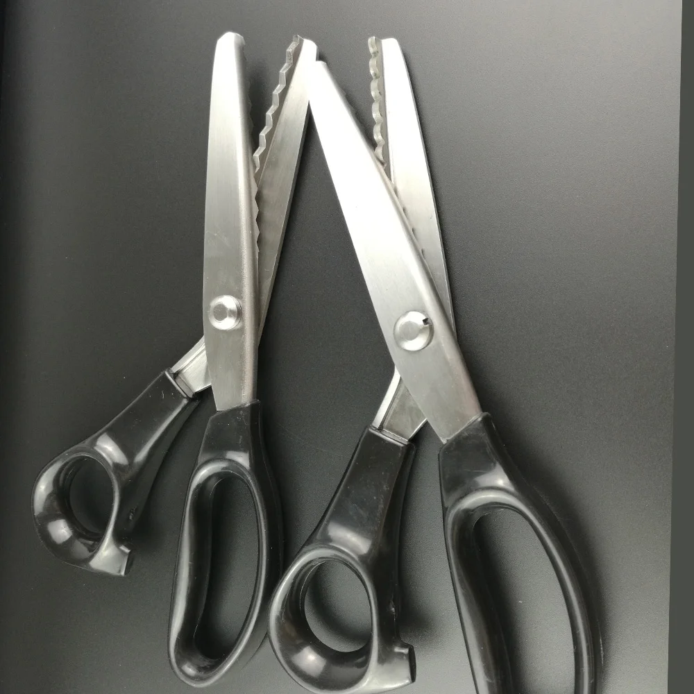 

23.5cm Sewing Cut Dressmaking Tailor Shear Pinking Scissor Leather Handicraft Fabric Upholstery Tool Textile Sewing Accessories