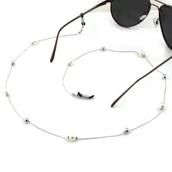 Цепочка акриловые жемчужные бусы очки цепи силиконовые очки шнур солнцезащитные очки Цепочки и ожерелья группа аксессуары