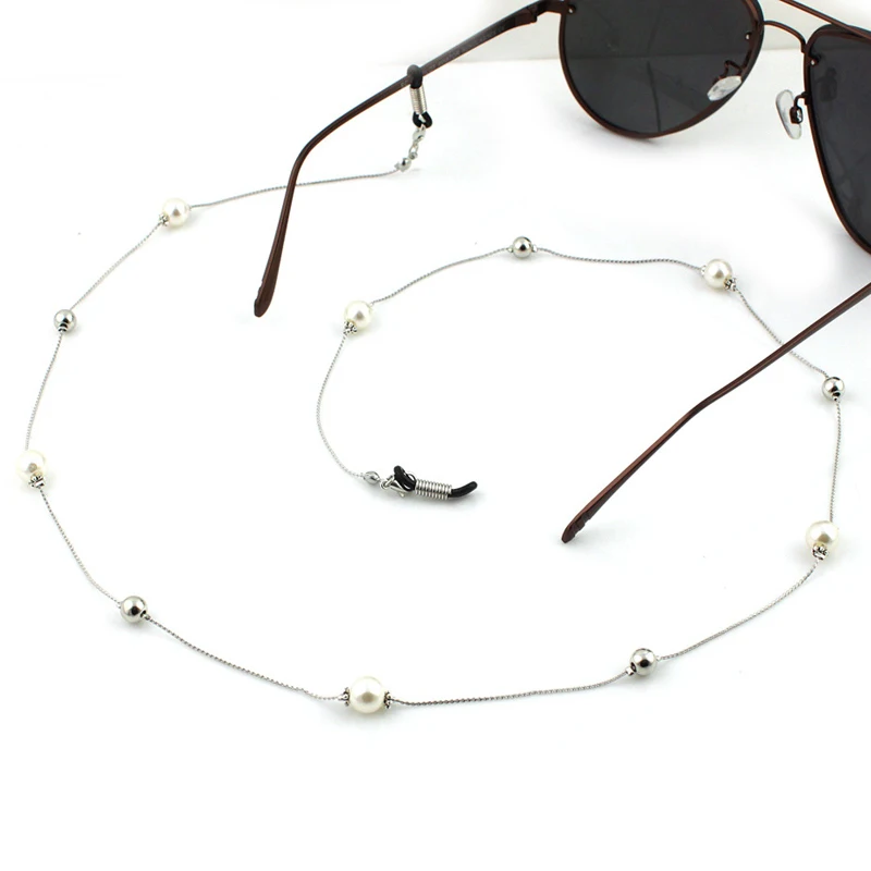 

Link Chain Acrylic Pearl Beads Glasses Chains Silicone Eyeglasses Cord Sunglasses Necklace Band Accessories