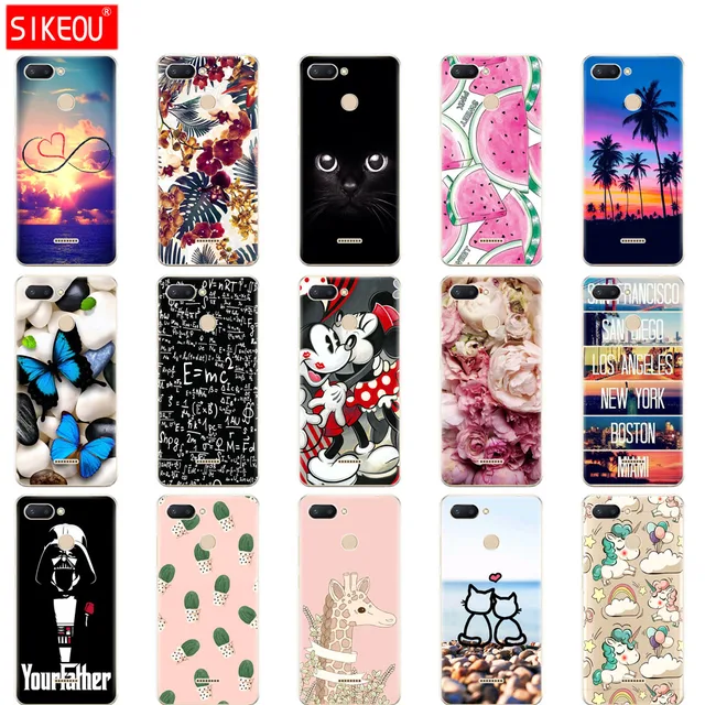 Cheap silicone case for Xiaomi Redmi 6 Case Full Protection Soft tpu Back Cover Case For Xiaomi Redmi6 bumper hongmi 6 Coque butterfly