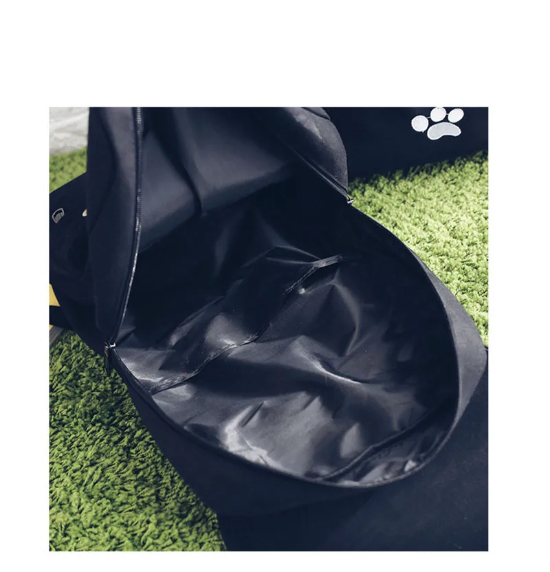 Милый парусиновый рюкзак с рисунком кота; рюкзаки с вышивкой для девочек-подростков; школьная сумка; Повседневный Черный рюкзак с принтом; Mochilas