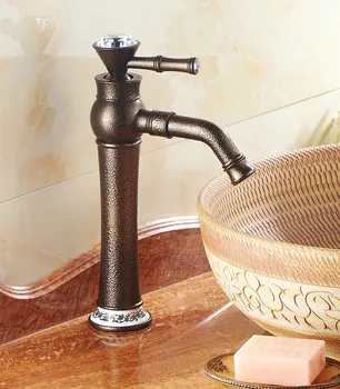 

European style simple basin faucet retro above counter basin faucet single-connected curved mouth faucet basin faucet