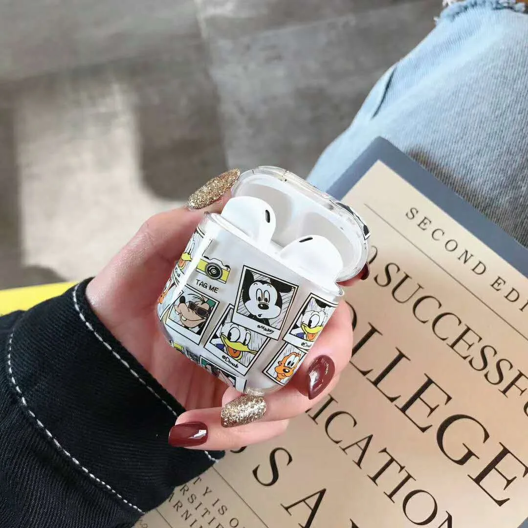

Cute Wireless Earphone Case For Airpods Cases Transparent Hard Case For Air Pods Cartoon Cover For Airpod Charger Protective Box