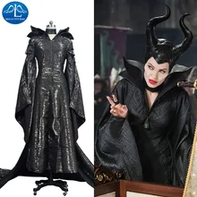 MANLUYUNXIAO Women Hot Sale Maleficent Angelina Jolie Cosplay Costume For Women Black Dress Suit Carnival Costume