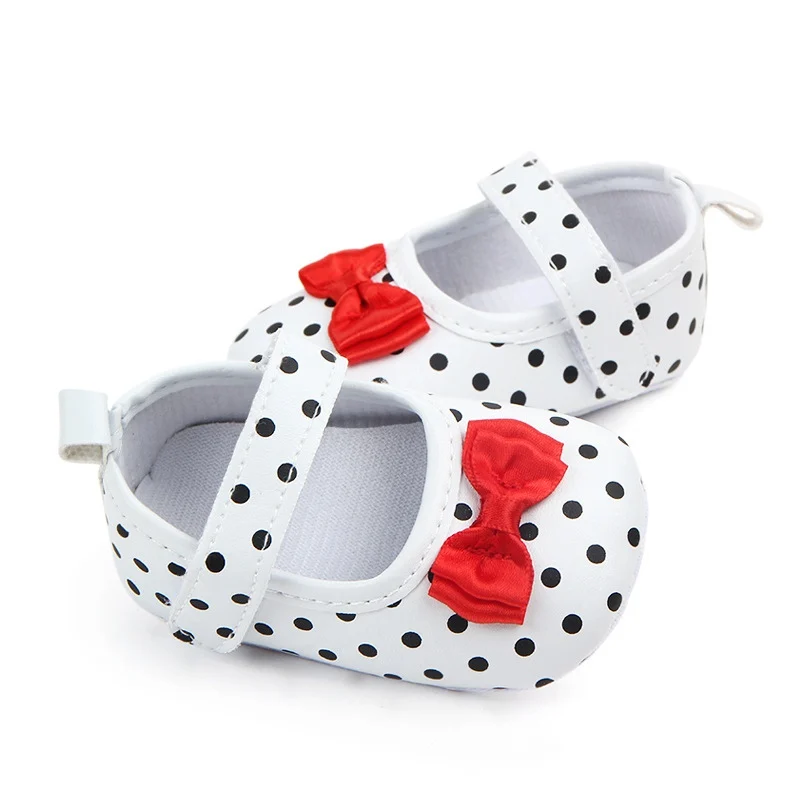 

2018 PU Leather Baby Girl Shoes First Walker Moccasins Shoes Bow Soft Soled Non-slip Footwear Crib Shoes