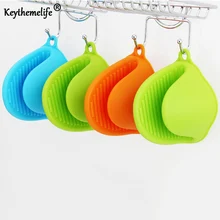 Keythemelife 1 шт. кухонные перчатки для приготовления пищи конфеты цвета рукавица и прихват для микроволновой печи изолированные Нескользящие силиконовые перчатки DF