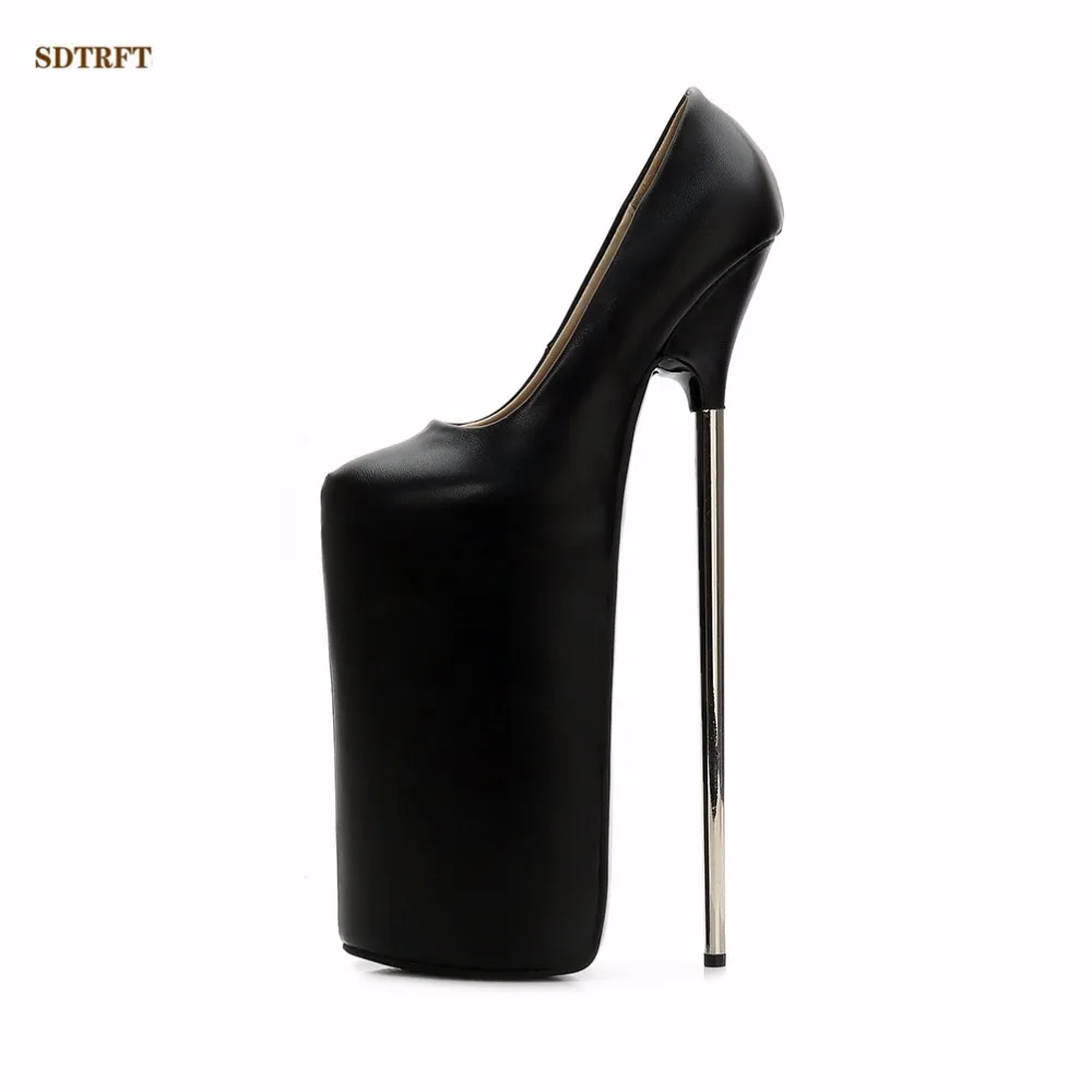 

Crossdresser Plus:36-45 46 New Stiletto zapatos mujer Sexy Vestir Bombas 30cm Metall thin Absatz women shoes Donna Abiball pumps