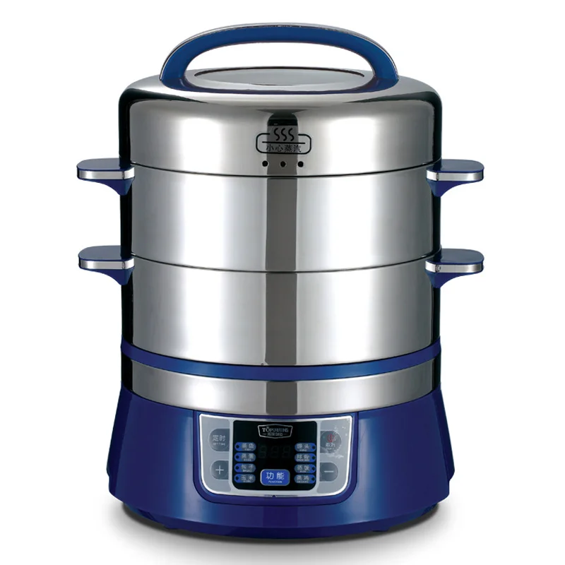 

Multi-function Electric Steamer Smart Cooking Pot Timing Household Steamed Fish Lamb Mutton Stew High Capacity Stainless Steel
