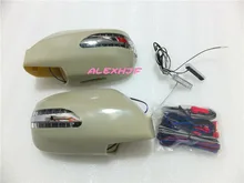 LED Rear-view Mirror Lights + Cover, LED Turn Signal Lights + DRL + Ground Lamp Case for NISSAN CEDRIC CIMA INFINITI Q45 (Y33)