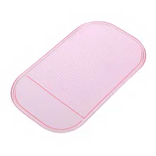 Прочный силиконовый Противоскользящий коврик для транспортного средства, Противоскользящий коврик с заостренными круглыми точками-14*8 см(прозрачный розовый