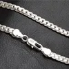 New 5mm Fashion Chain S925 Silver color Necklace Pendant Men's Jewelry Hot Sale Side Necklace ► Photo 1/6